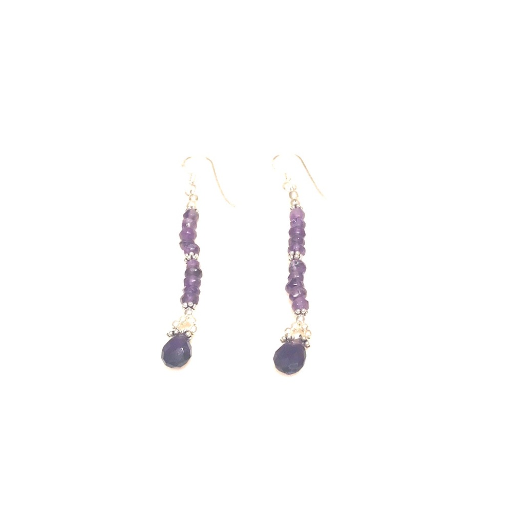Sterling silver amethyst earrings